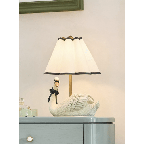 Swan Scalloped Shade Table Lamp | Anthropologie