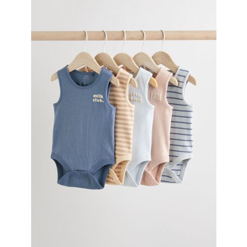 Minerals 100% Cotton  Baby Vest Bodysuits 5 Pack
