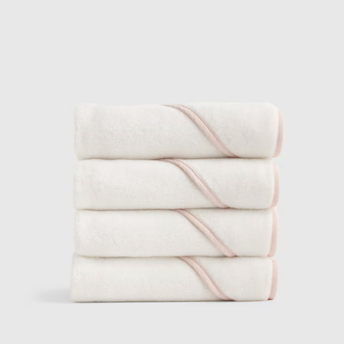 Organic Turkish Cotton Baby Hooded Towel Set 4-Pack in Light Grey