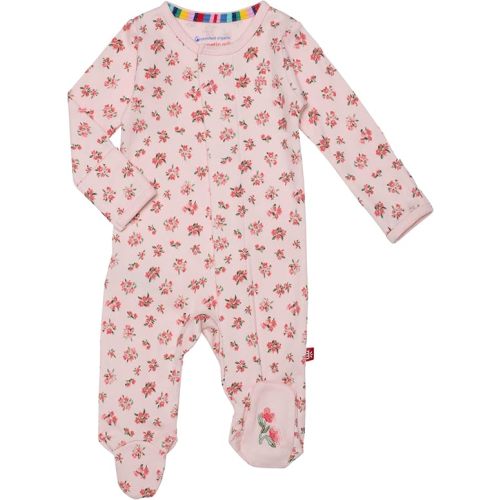 Magnetic Me Organic Cotton Footie Pajamas - Bouquet De Fleur - 3-6M