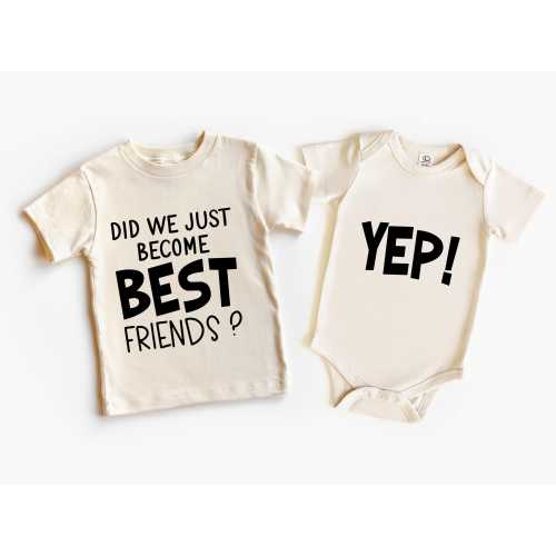 Funny Sibling Matching Outfit Shirts, Brother Sister Tees