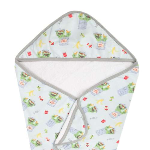 Premium Baby Knit Hooded Towel - Oscar the Grouch