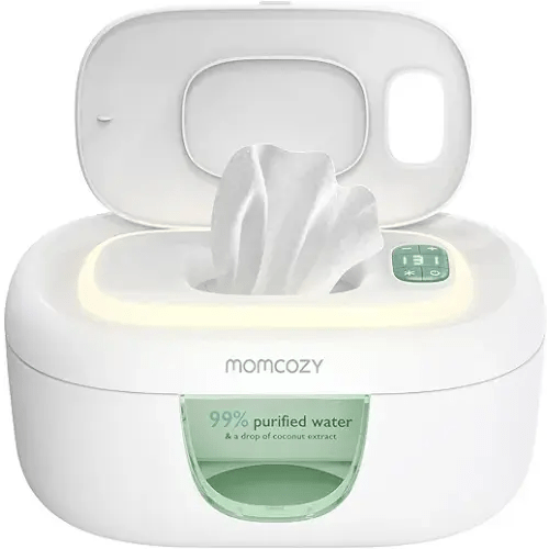 Momcozy Baby Wipe Warmer, Innovative Spring Design, Large Capacity Wipes Dispenser, Fast and Even Heating, 4 Modes of Temperature Heating Control, Diaper Wipe Warmer with Night Light