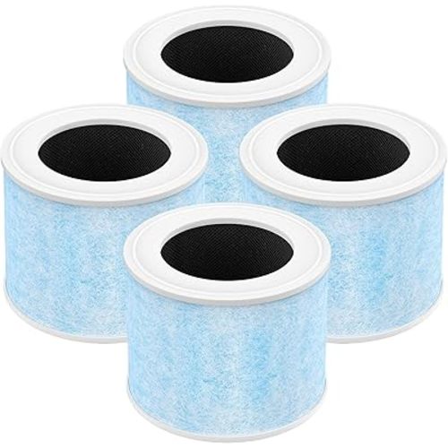 4-in-1 Air Filter Compatible with Momcozy Nursery Air Purifier, H13 True HEPA Filter with Activated Carbon, 4 Pack