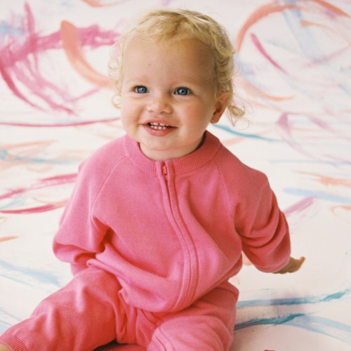 GROWN ORGANIC KNIT ZIPPER STARSUIT: BRIGHT SORBET