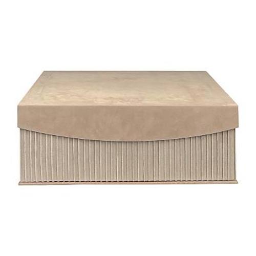 Belle Maison Large Flip-Top Velvet Storage Box