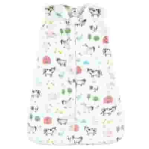 Hudson Baby Infant Girl Plush Sleeping Bag, Sack, Blanket, Girl Farm Animals, 6-12 Months