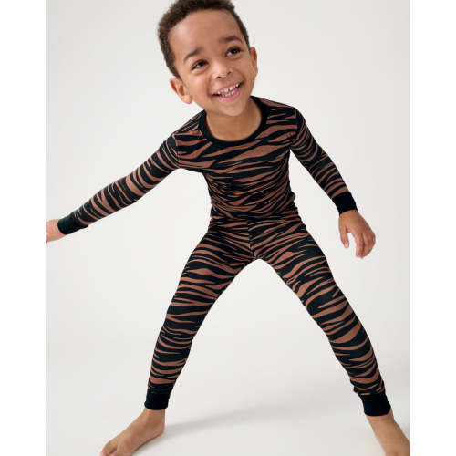 Wild Stripes Two-Piece Pajama Set | Little Sleepies
