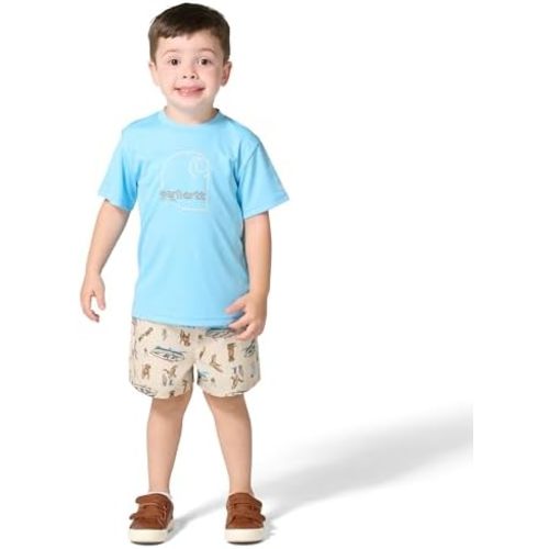 Carhartt Baby Boys' 2-piece Short Sleeve Sun Defender® Force® Shirt & Woven Short Set