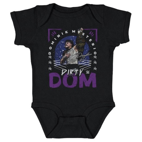 Infant 500 Level Black Dominik Mysterio Champion Bodysuit