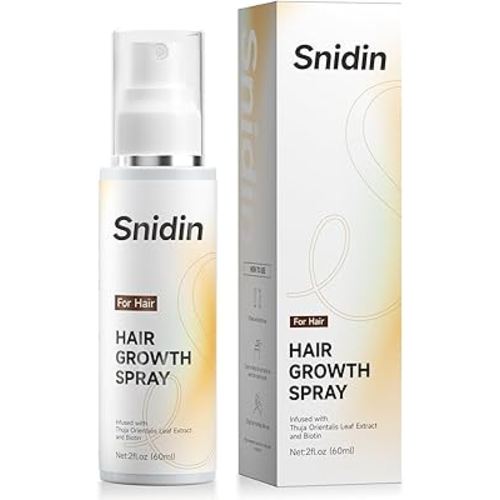Hair Growth Spray, With Rosemary Oil and Biotin, Non-Greasy, Helps Prevent Hair Thinning & Hair Loss, for Scalp, 60ml Bottle