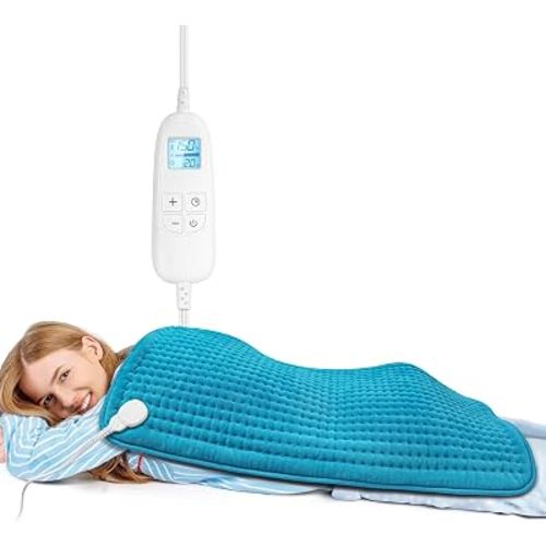 FluffyWarmth Electric Heating Pad, Extra Large 17"x33", Ultra Soft