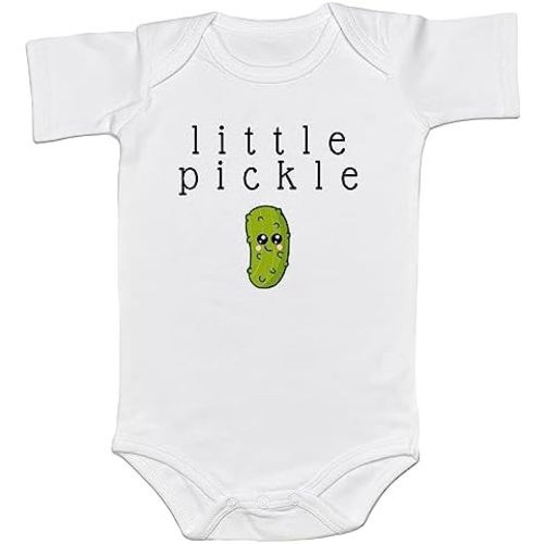Little Pickle Bubble Bodysuit Cute Funny Pickle One Piece Sweatshirt Romper Vegan Infant Shower Shirt
