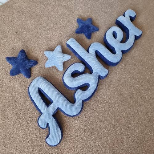 Cursive name velvet wall pillow - 40 inch