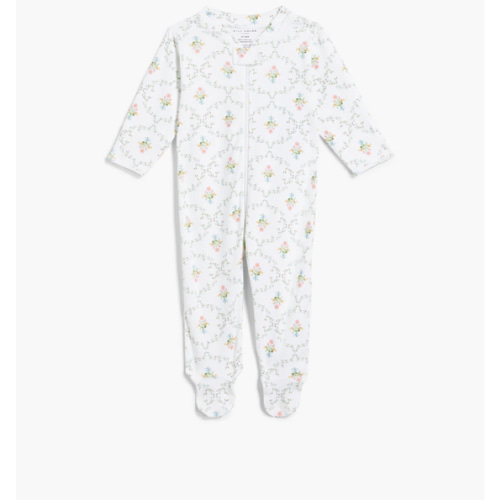 The Footie Pajama - Pastel Trellis