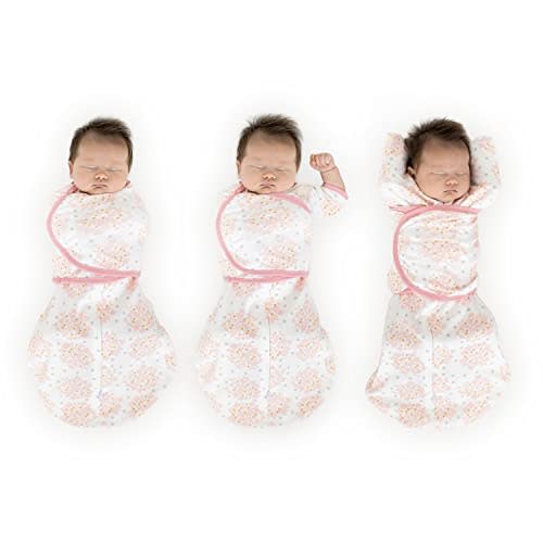 SwaddleDesigns 6-Way Omni Swaddle Sack Arms Up Swaddle for Newborn, More Options to Calm Startle Reflex, Improves Sleep