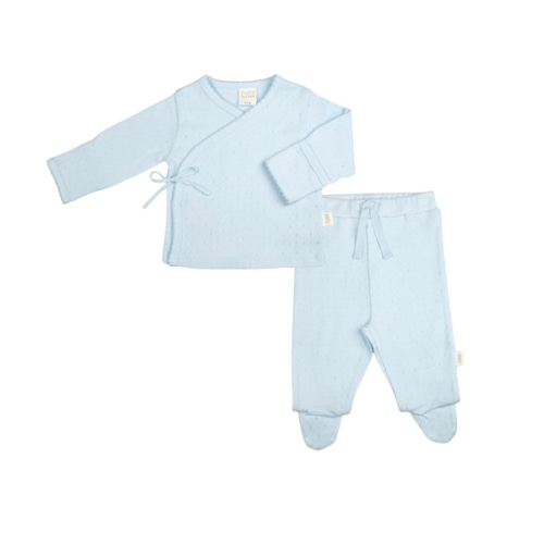 Pointelle Knit Kimono Set