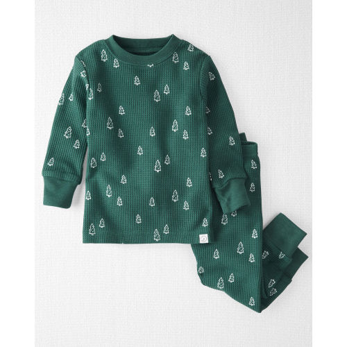 Baby Christmas Tree Print Waffle Knit Pajamas Made with Organic Cotton - Little Planet | Carter's 18M