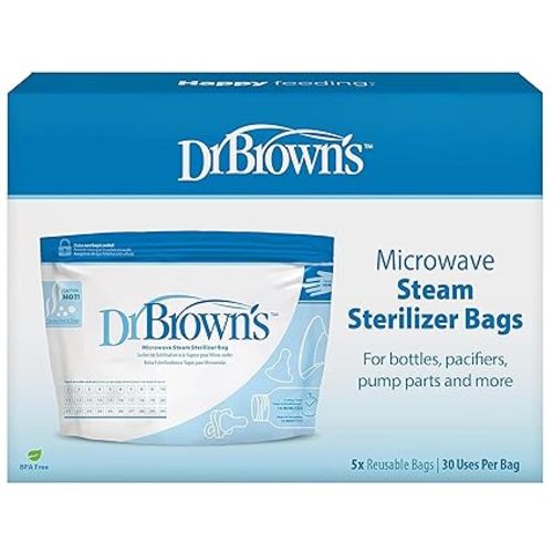 Dr. Brown's Microwave Steam Sterilizer Bags, 5-ct