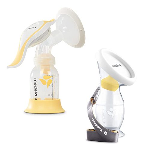 Medela Manual Breast Pump Set - Perfect Pair Bundle, Includes Harmony Manual Breast Pump & Silicone Breastmilk Collector - Harmony & Breast Milk Collector