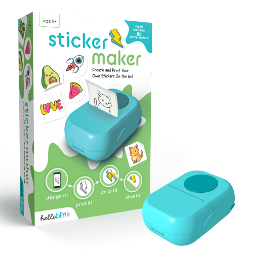 Free Shipping! Ceaco Hello Blink Sticker Maker for Kids 8+ Bluetooth Thermal Printer Create Custom Stickers