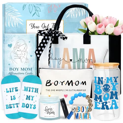 Boy Mom Gifts for New Mom Care Package New Moms Gift Basket for Boy Mama First Time Moms After Birth Essentials for Mommy To Be Postpartum Pampering Gifts for Pregnant Expecting Mama 1st Time Mother