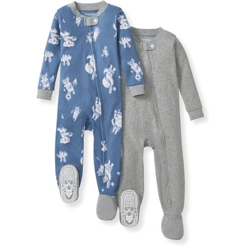 Burt's Bees Baby baby-boys Sleeper Pjs, 100% Organic Cotton, One-piece Footie, Zip Up Jumpsuit, Snug Fit Pajamas
