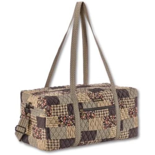 Bella Taylor Duffle, Quilted Travel Bag, Twilight Garden Patch