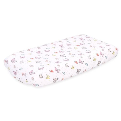 Peanut Shell Bassinet Sheet 2 Pack Butterfly Whisper