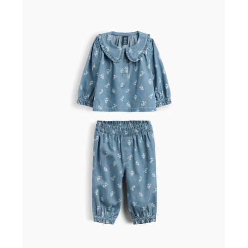Baby Floral Denim Set