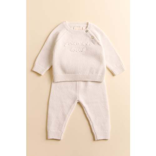 You Are So Loved Applique Jumper Set – Oat & Marl