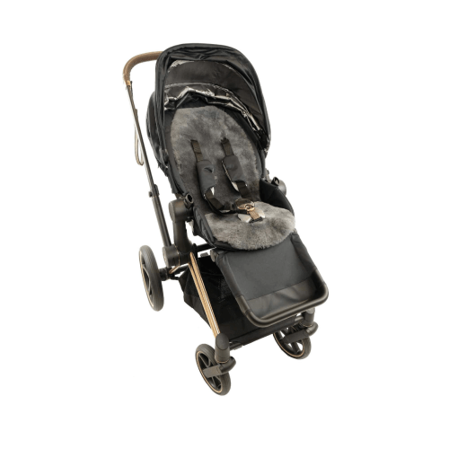 Lambskin Stroller Liner - Silver Grey
