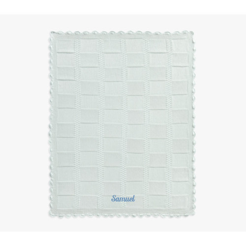 Patchwork Organic Cotton Knit Baby Blanket