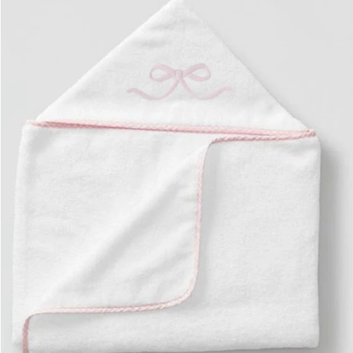 Kids' Hooded Towel- pink bow