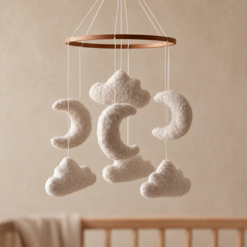 Marshmallow Sky - Baby Mobile