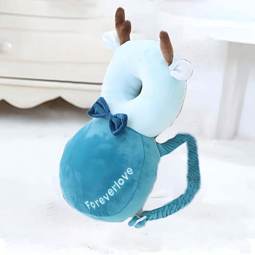 BESTSKY 2026 New Learning to Walking Backpack Pad Adjustable Headrest Elasticity,Adjustable Animal Plush Toy Youngster Pillow - Soft and Comfy Toy Backpack Pillow,Multi-Color Polyester