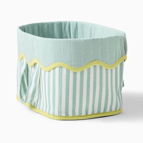 Pink Chicken Stripe Diaper Caddy
