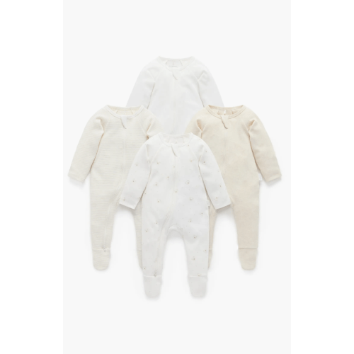 4 Pack Zip Footie Unisex
