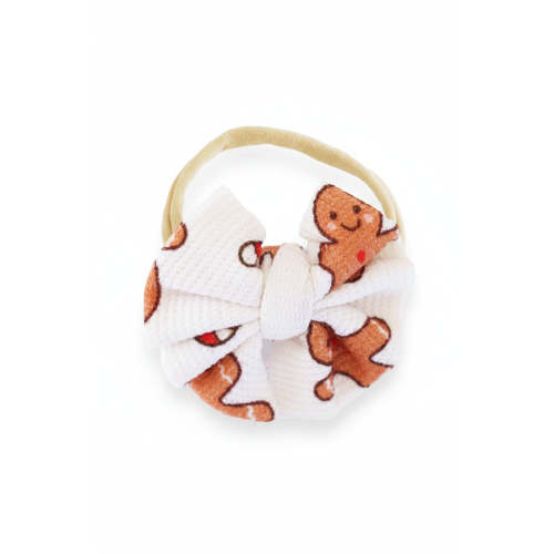 Christmas Bamboo Waffle Bow Headband | Sleigh Ride Sweets