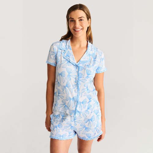 Edda Women's Ruffled Pajama Short Set