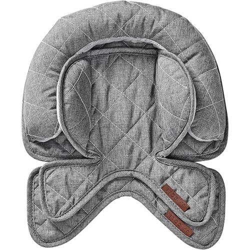 JJ Cole - Head Support, Newborn Head and Neck Support for Car Seat and Stroller, Designed to Adjust with Age, Grey Herringbone, Birth and Up, Heather Grey