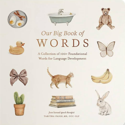 Our Big Book of First Words: A Collection of 100+ Foundational Words for Language Development (Tabitha Paige Children's Book Series)