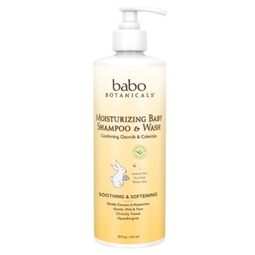 Babo Botanicals Moisturizing 2-in-1 Oatmilk & Calendula Baby Shampoo & Wash - 16 Fl Oz