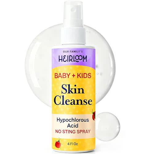 Hypochlorous Acid Spray For Kids - Soothes Diaper Rash, Baby Acne, Eczema, Cuts & Scrapes - Baby & Kids Skin Soothing Spray for Sensitive Skin, Non-Toxic, No Sting, 4 oz