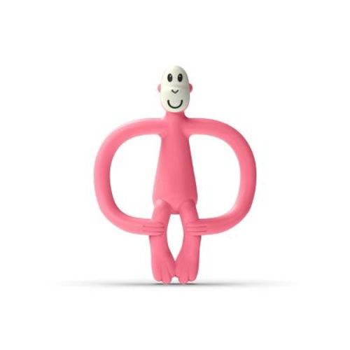 Matchstick Monkey Original No Tail Monkey Teether Toy - Pink: BPA-Free Silicone