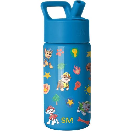 Simple Modern Paw Patrol Kids Water Bottle with Straw Lid | 14oz Insulated Stainless Steel Kids Tumbler & Spill Proof Toddler Cup for School, Girls, Boys | Summit | Outdoor Adventures