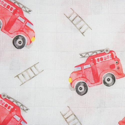 Ultra Soft Muslin Crib Sheet | Fire Truck