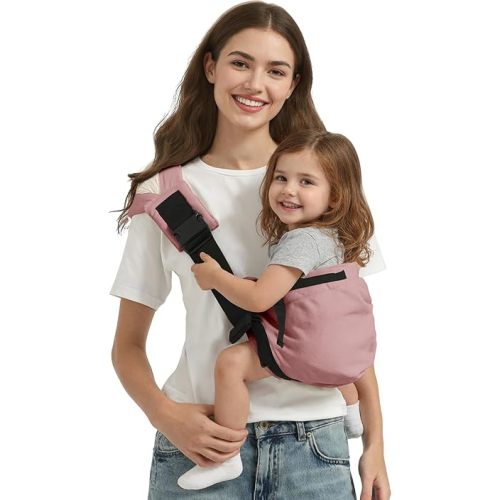 Toddler Carrier Sling Carry for 8-40lbs, Adjustable Baby Carrier Sling One Size Fit All, Hip Seat Newborn Baby Carrier Breathable & Ergonomic Design, Pink