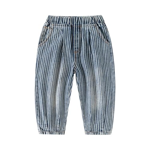 Little Boys Vintage Jeans Toddler Trendy Baggy Denim Pants Elastic High Waist Casual Aesthetic Sweatpants