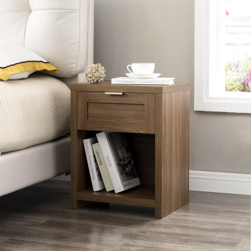 Gracie Oaks Allenside 16.9'' W 1-Drawer Manufactured Wood Nightstand & Reviews | Wayfair